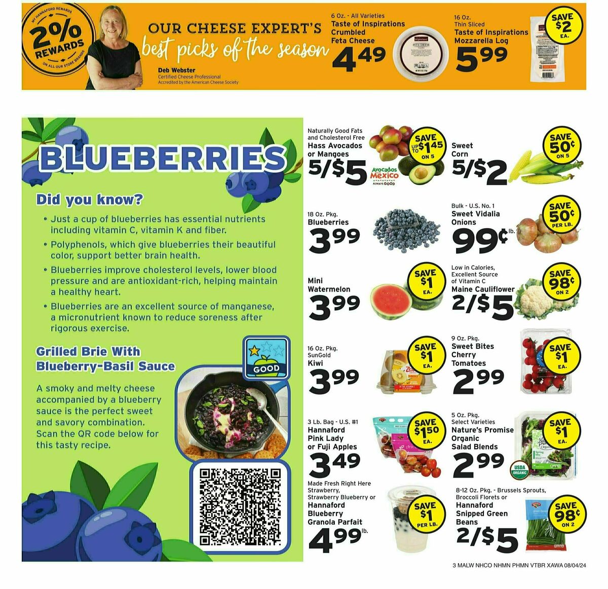 Hannaford Weekly Ad from August 4