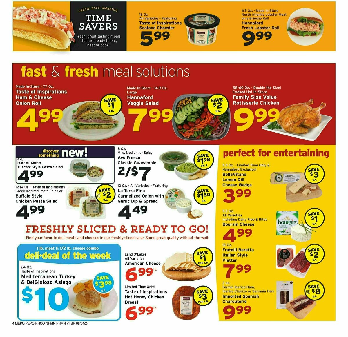 Hannaford Weekly Ad from August 4