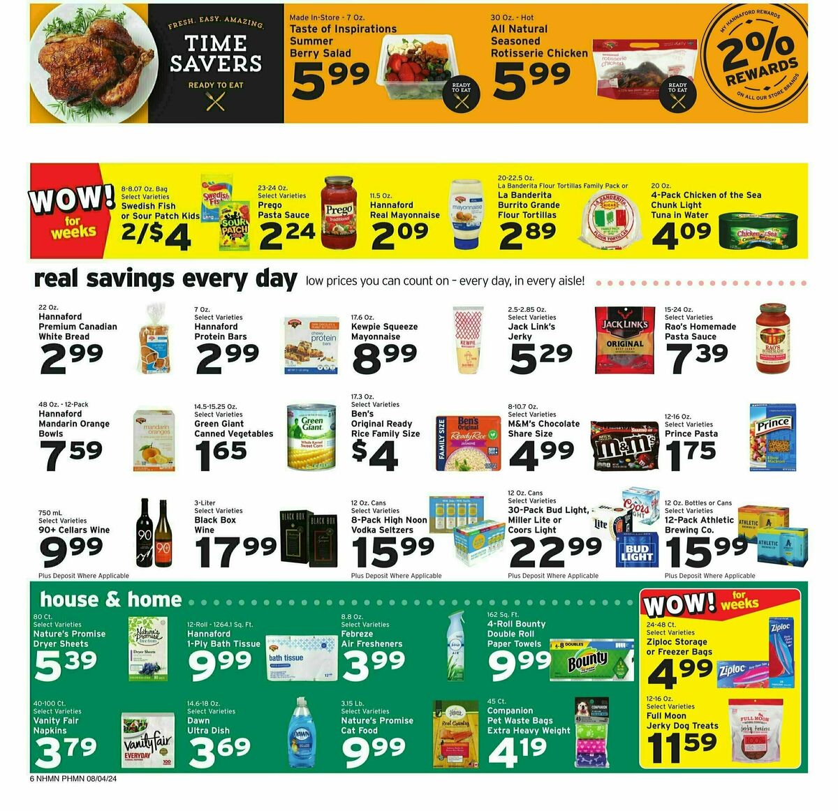 Hannaford Weekly Ad from August 4