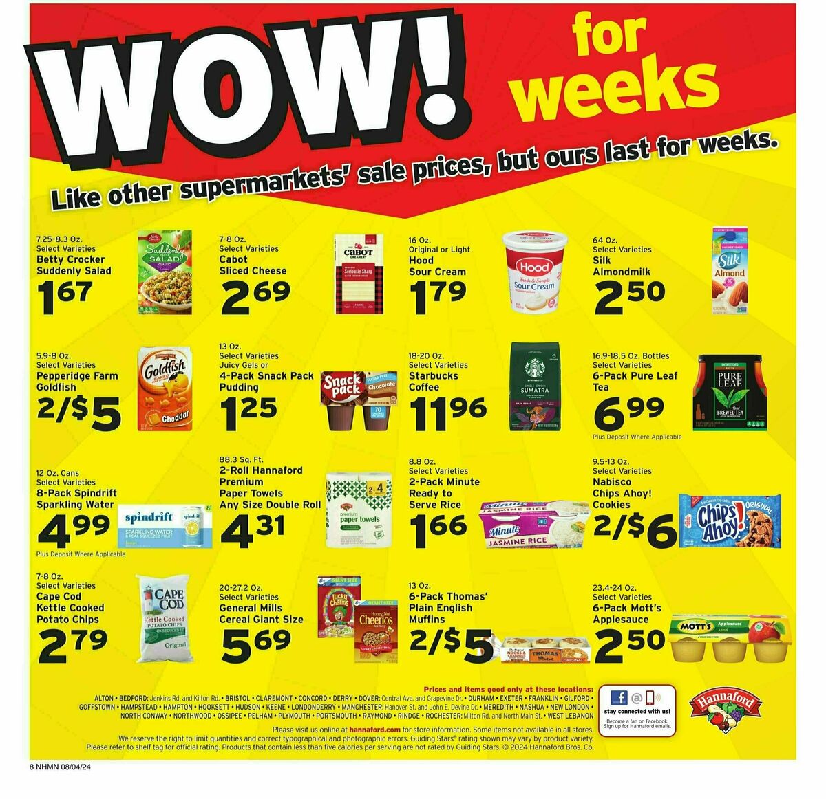 Hannaford Weekly Ad from August 4