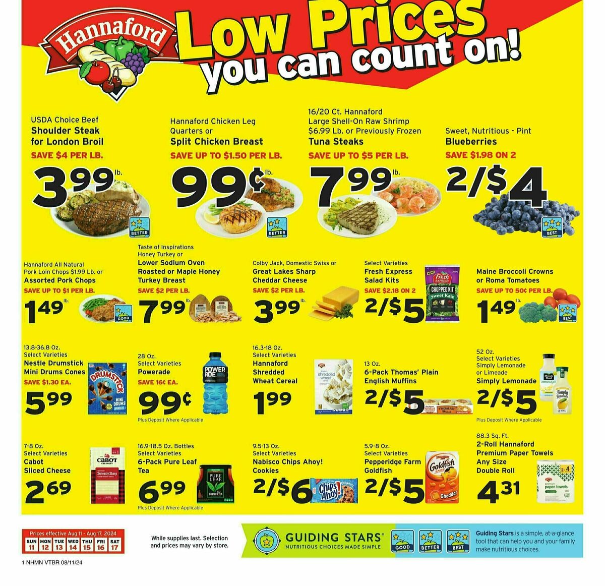 Hannaford Weekly Ad from August 11