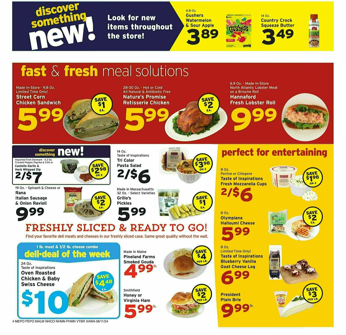 Hannaford Weekly Ad from August 11