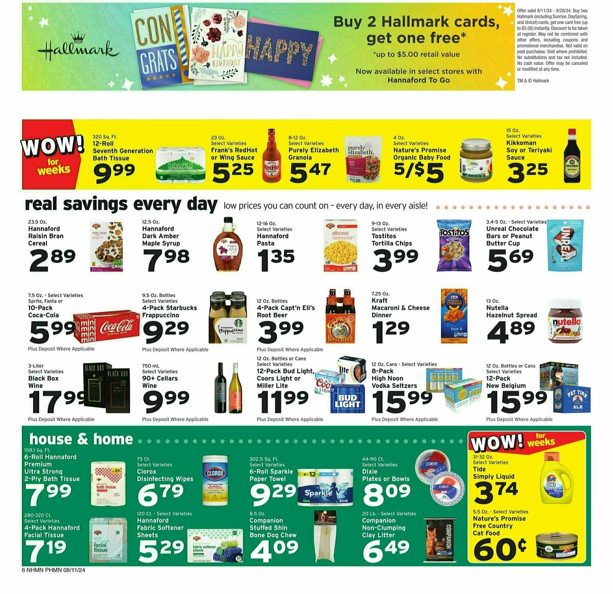 Hannaford Weekly Ad from August 11