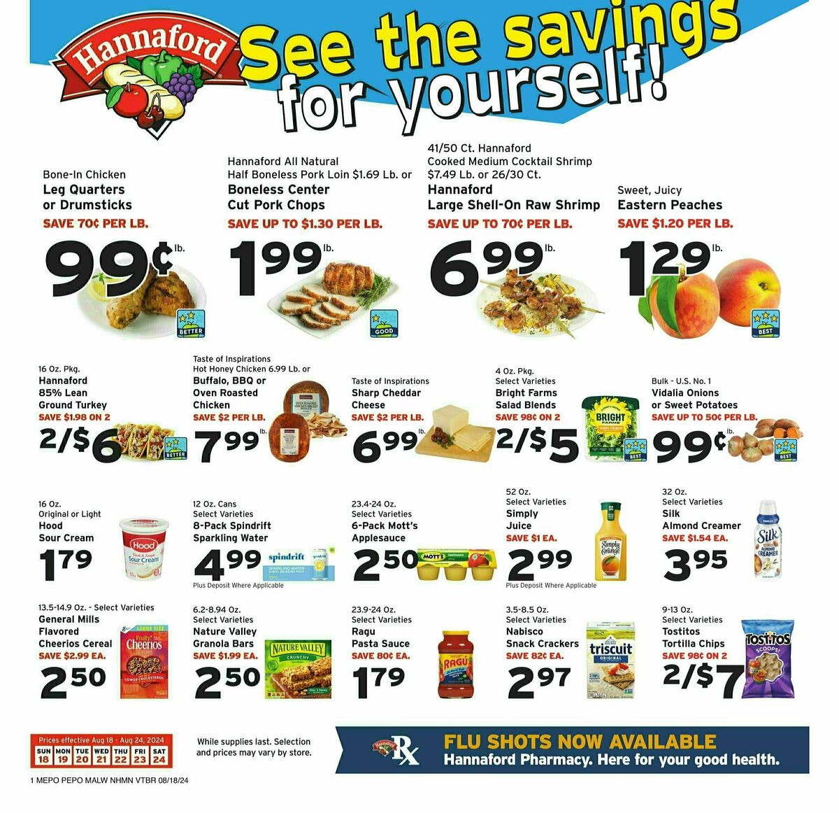 Hannaford Weekly Ad from August 18