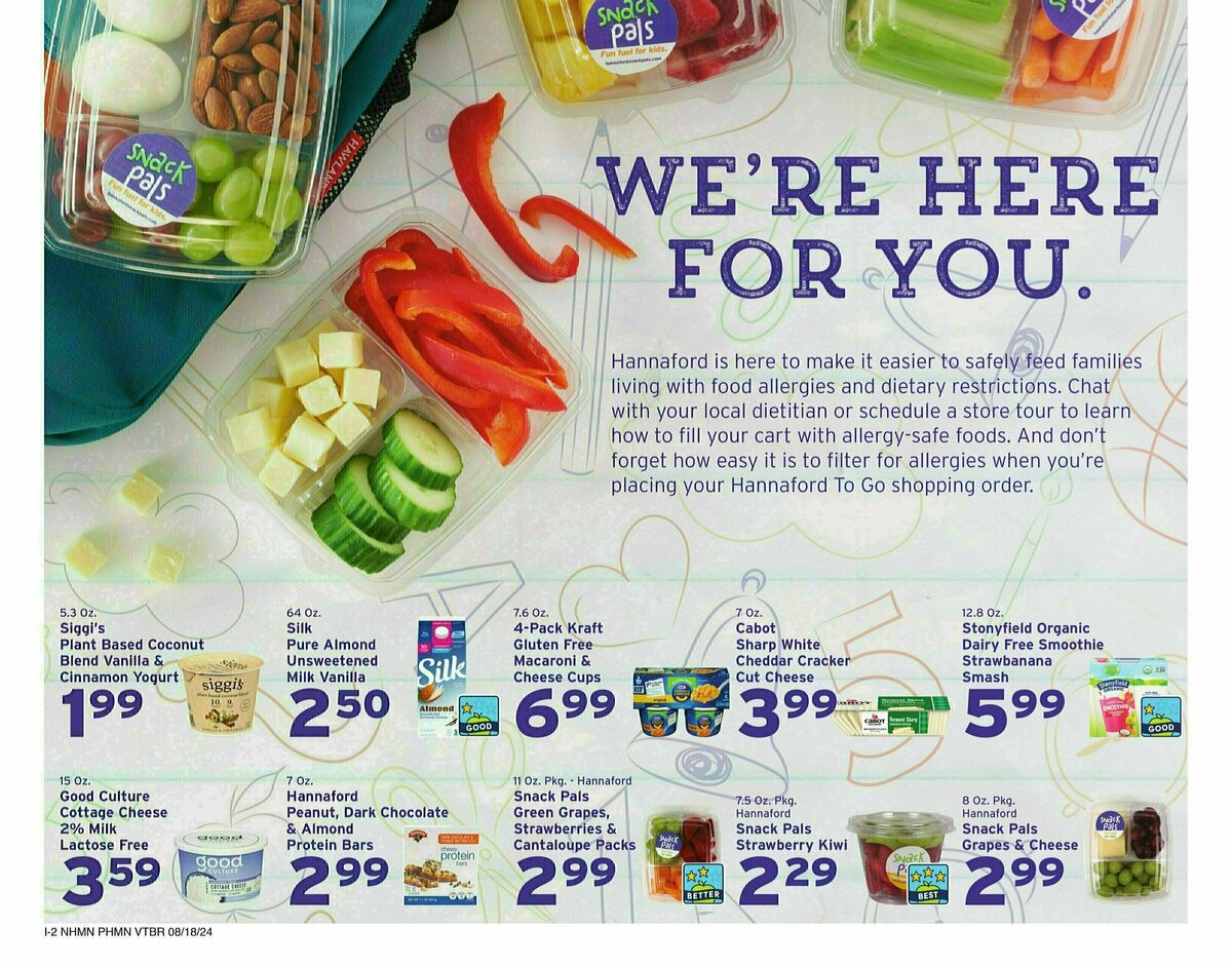 Hannaford Weekly Ad from August 18