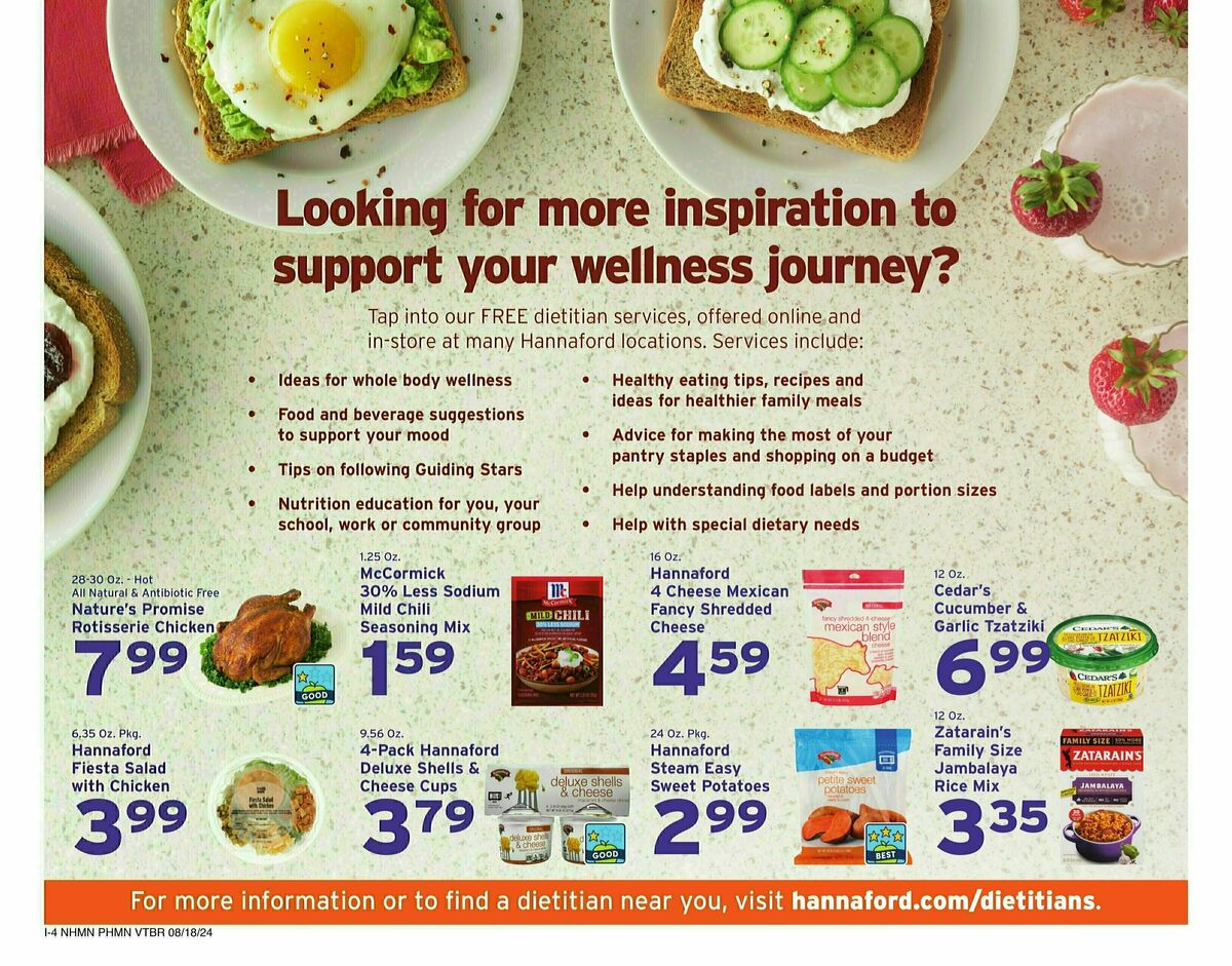 Hannaford Weekly Ad from August 18