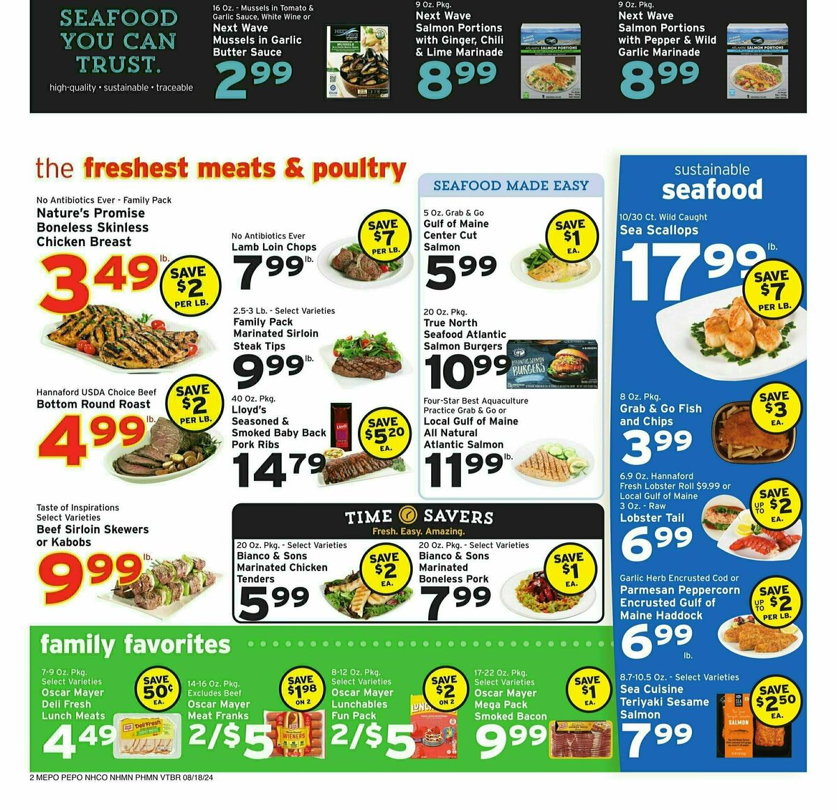 Hannaford Weekly Ad from August 18