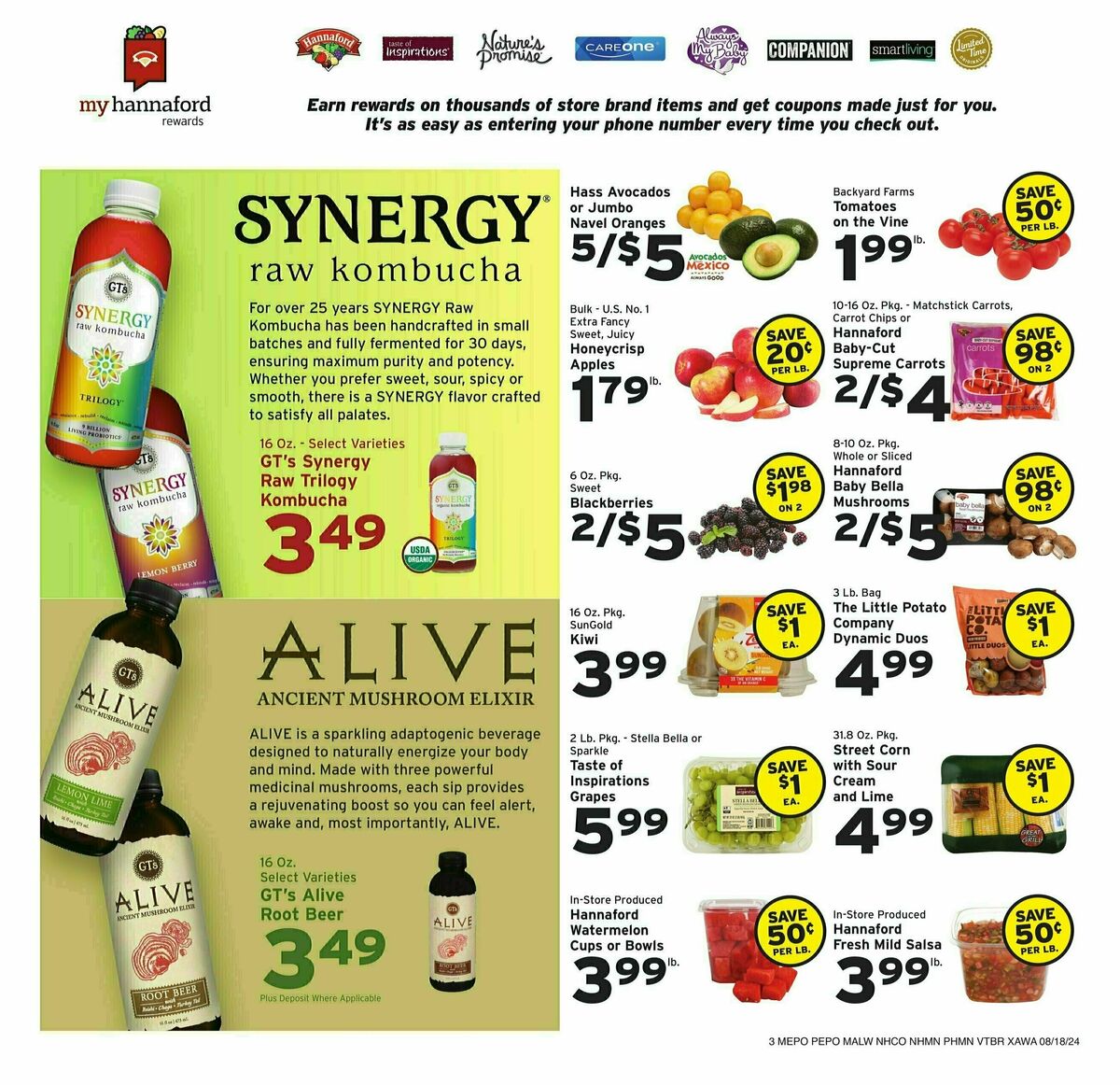 Hannaford Weekly Ad from August 18