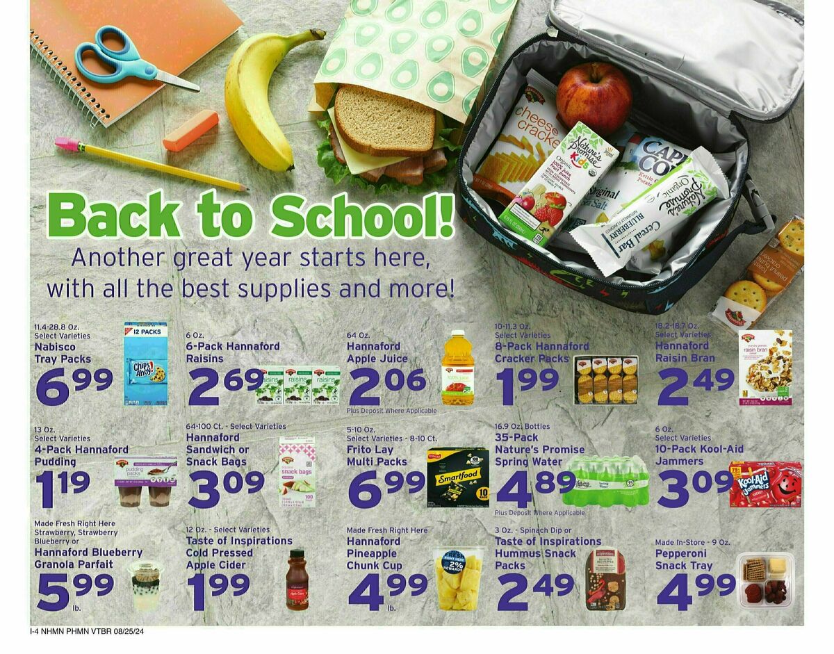 Hannaford Weekly Ad from August 25