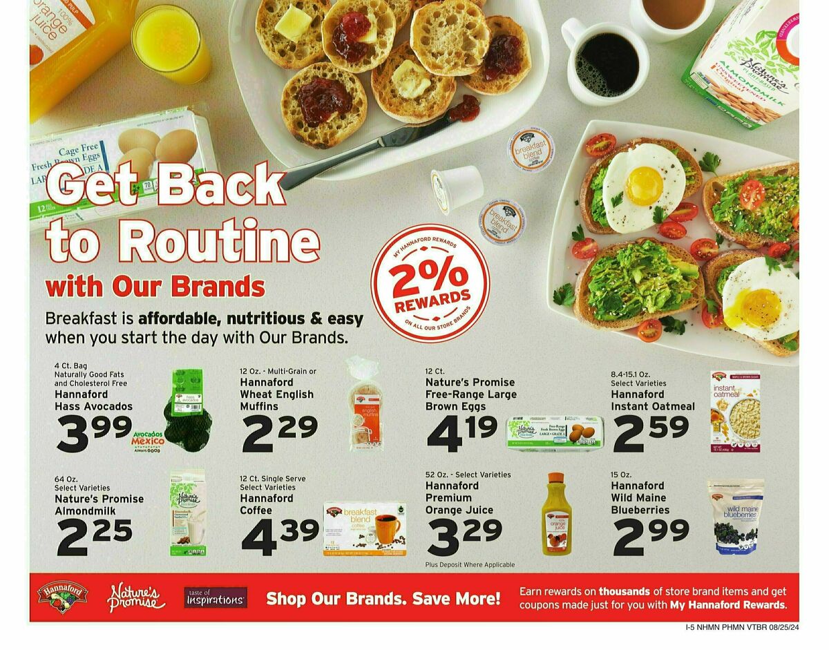 Hannaford Weekly Ad from August 25