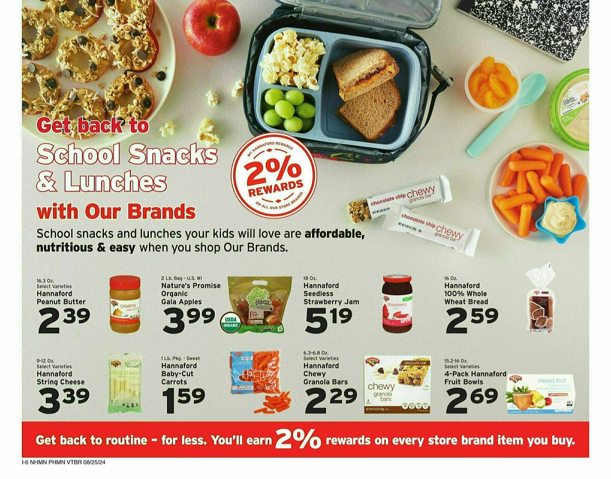 Hannaford Weekly Ad from August 25