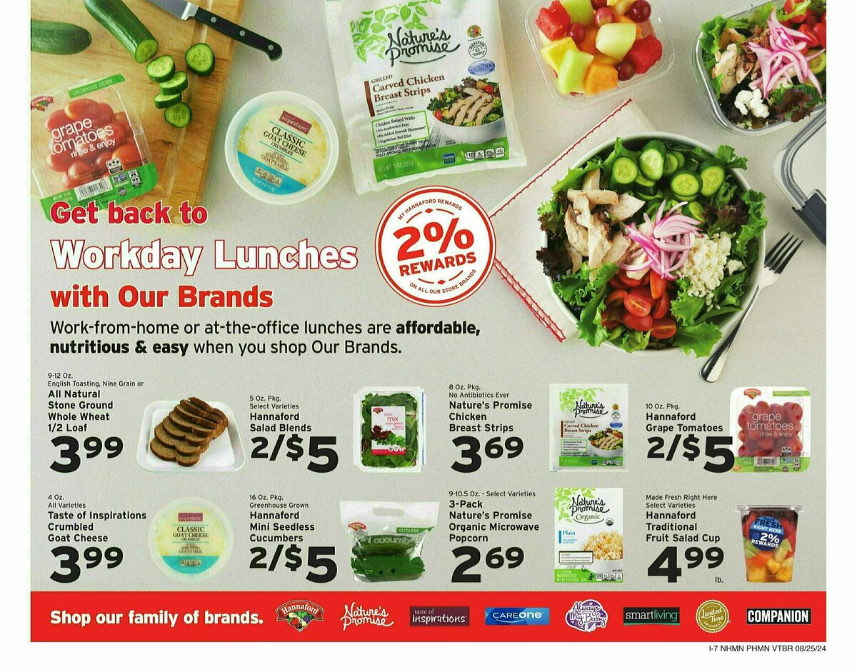 Hannaford Weekly Ad from August 25