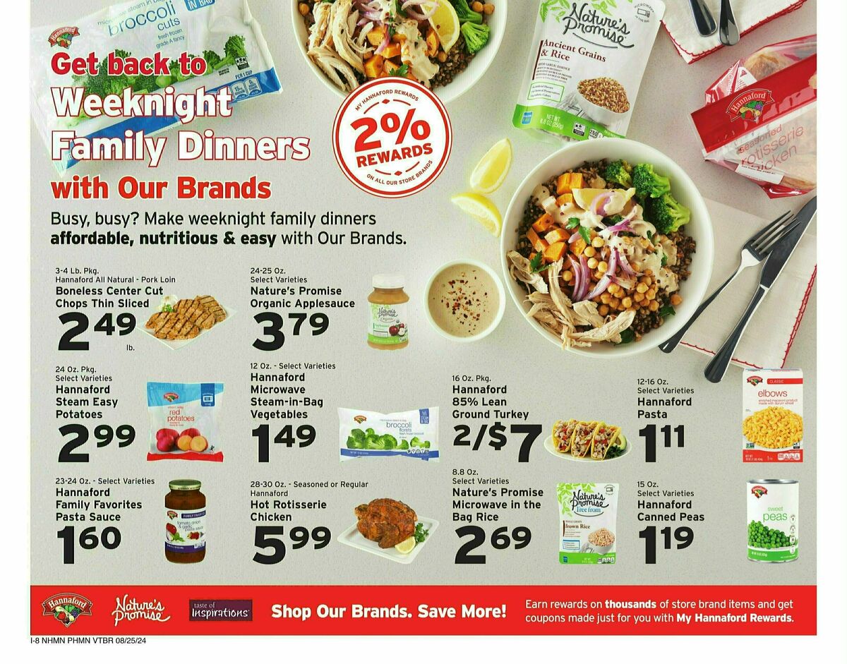 Hannaford Weekly Ad from August 25