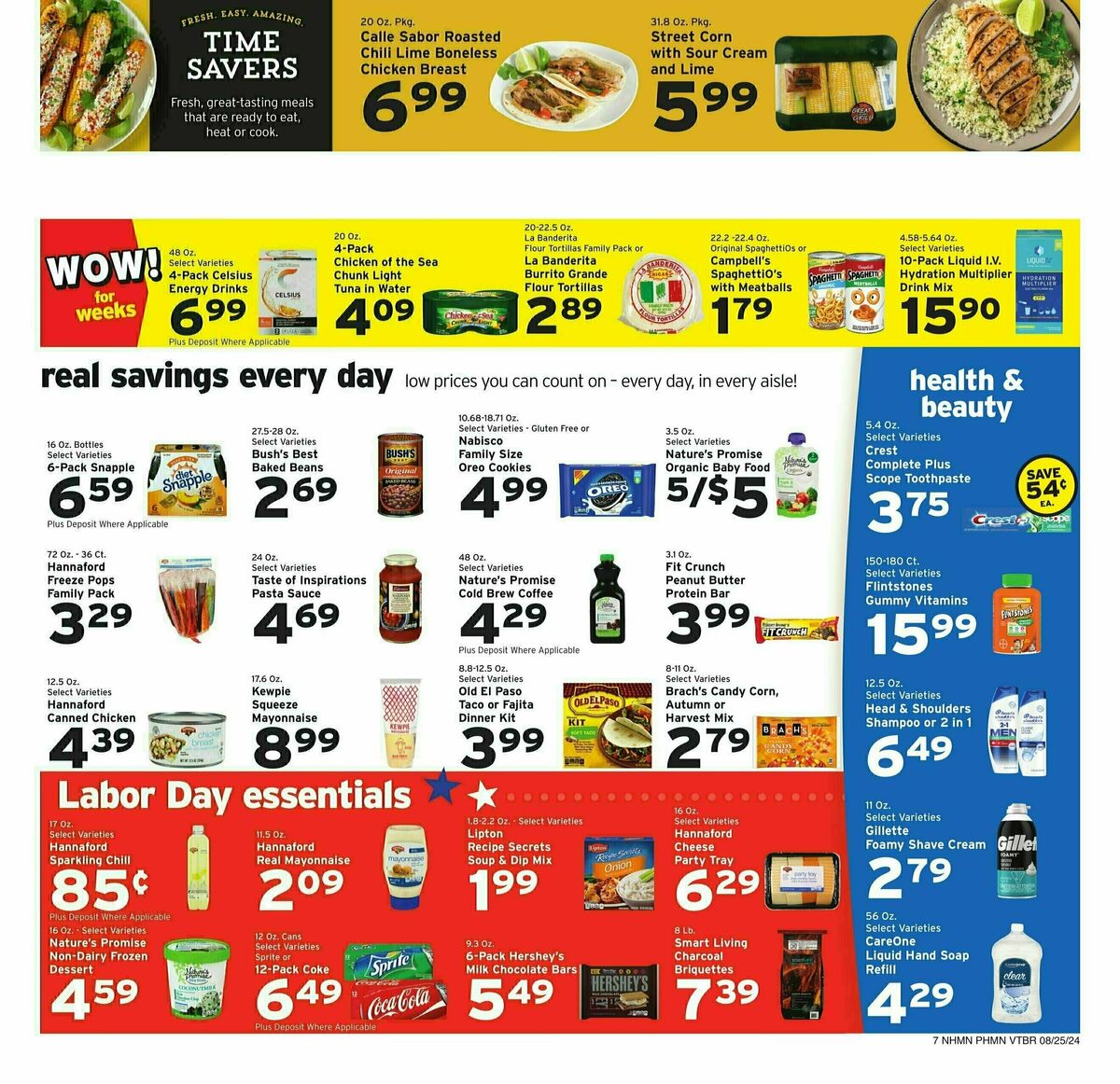 Hannaford Weekly Ad from August 25