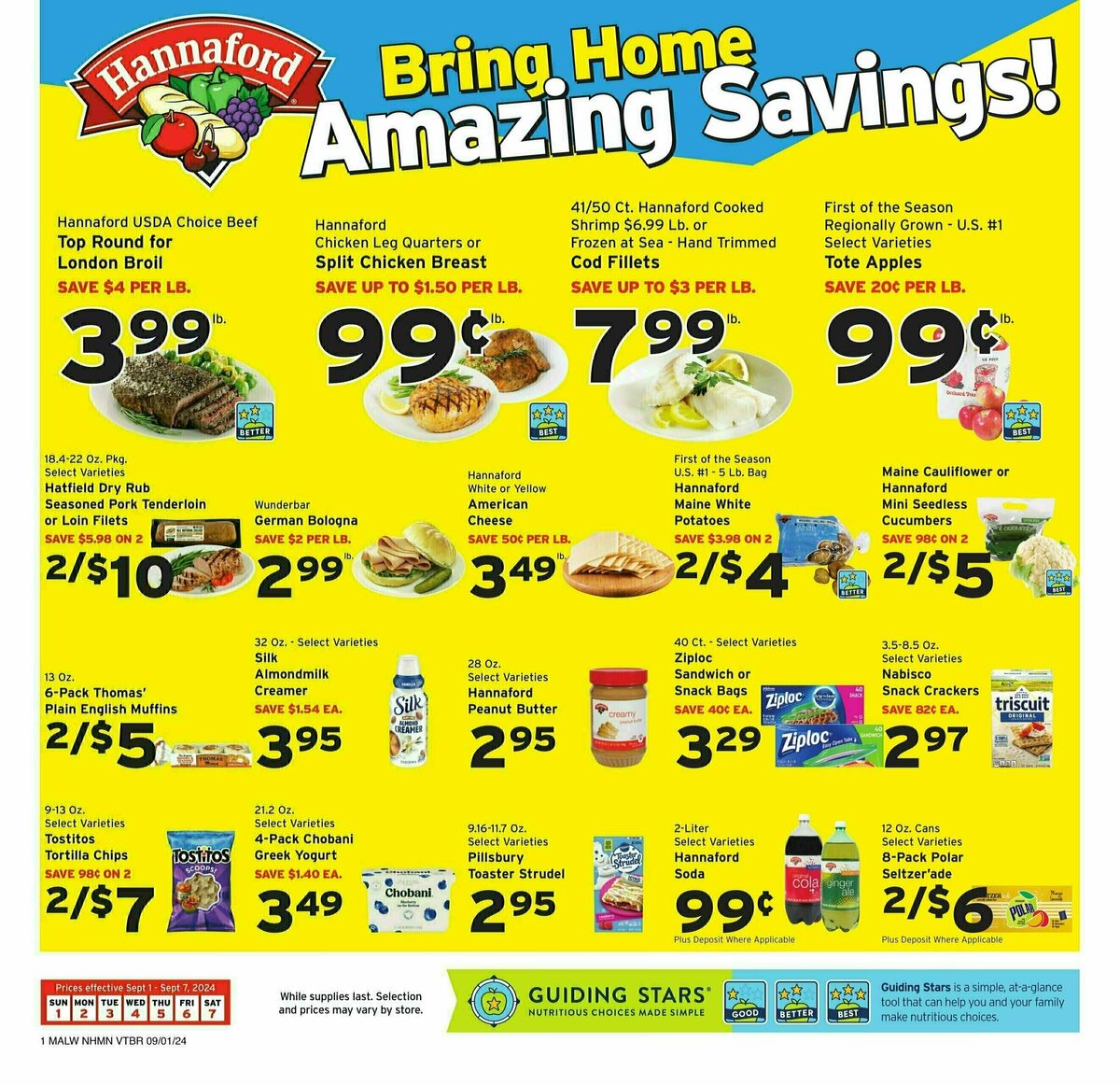 Hannaford Weekly Ad from September 1