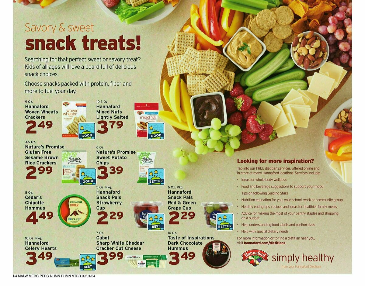 Hannaford Weekly Ad from September 1