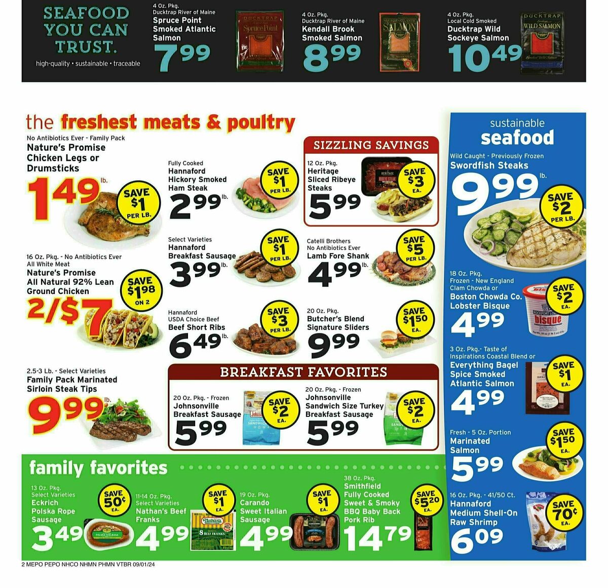 Hannaford Weekly Ad from September 1