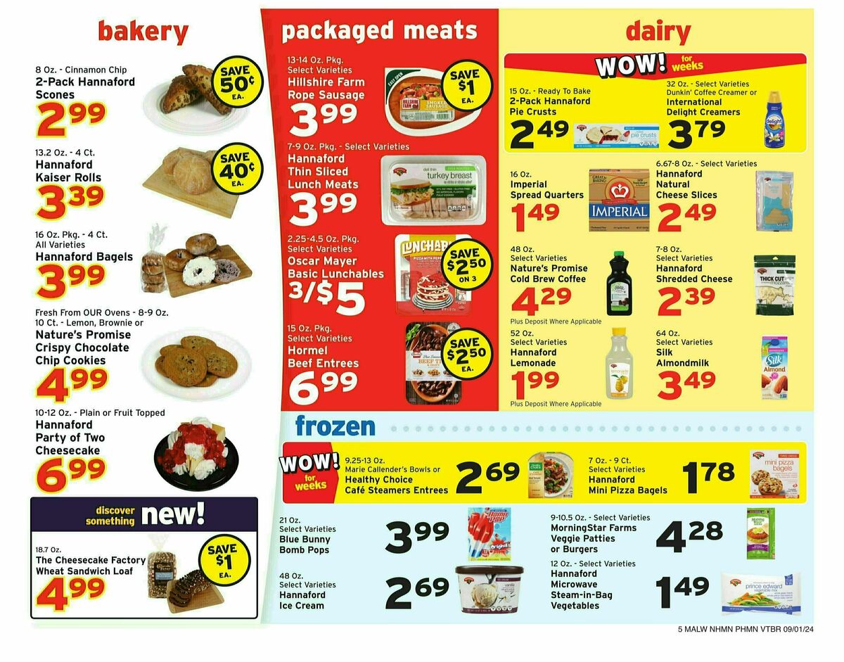 Hannaford Weekly Ad from September 1