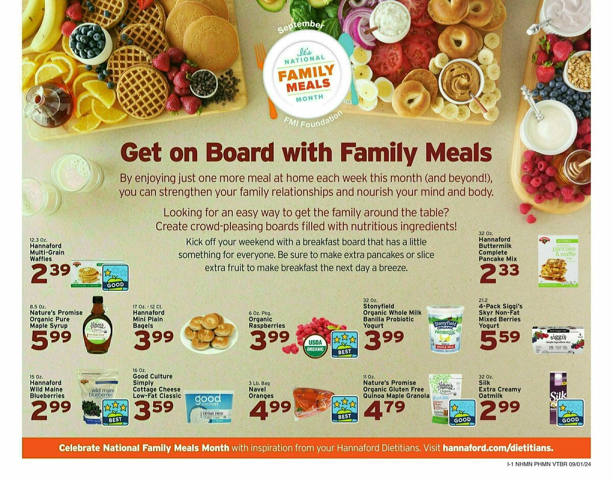 Hannaford Weekly Ad from September 1