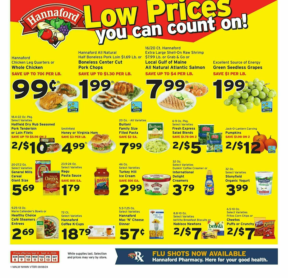 Hannaford Weekly Ad from September 8