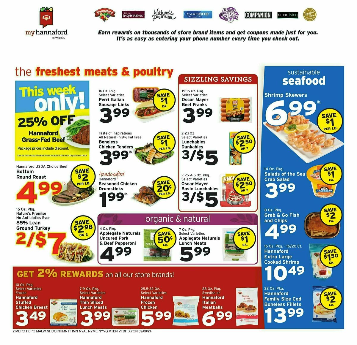 Hannaford Weekly Ad from September 8