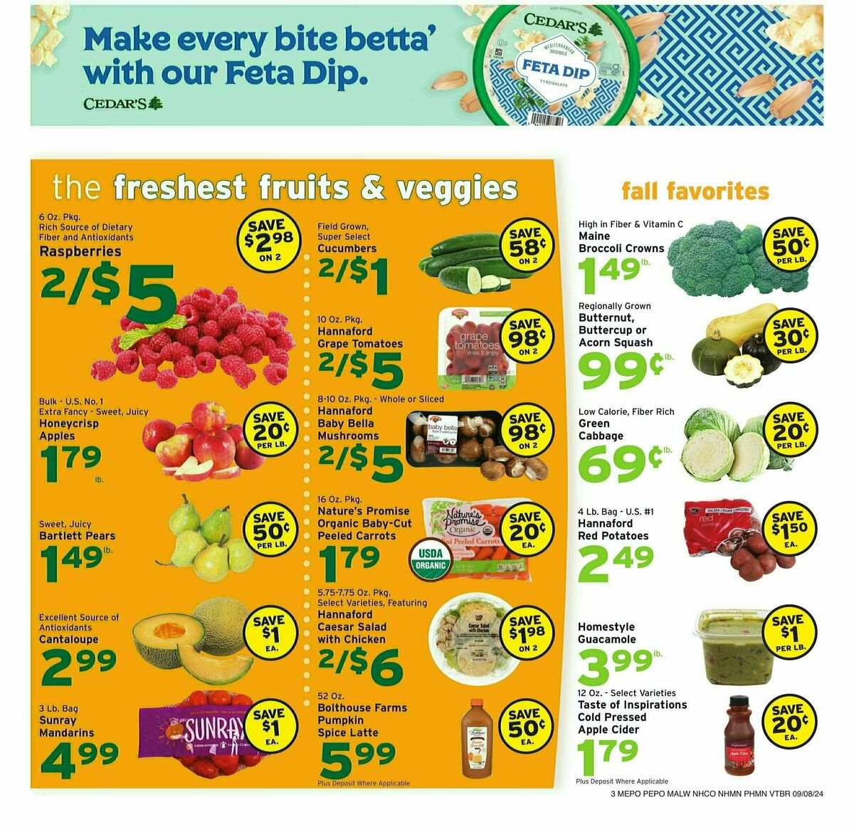 Hannaford Weekly Ad from September 8