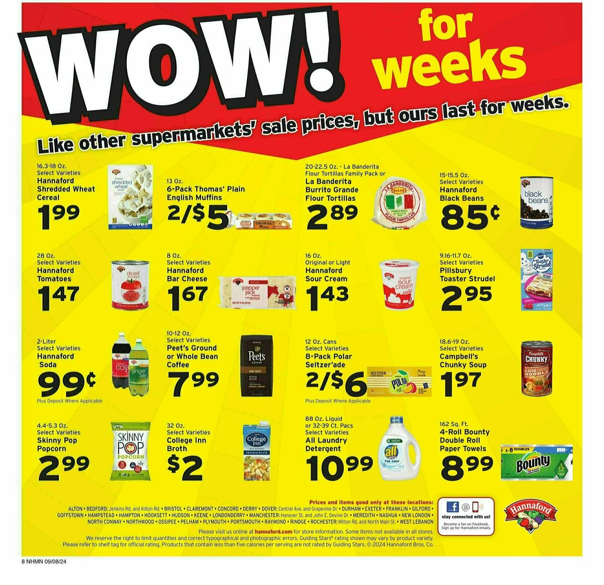 Hannaford Weekly Ad from September 8