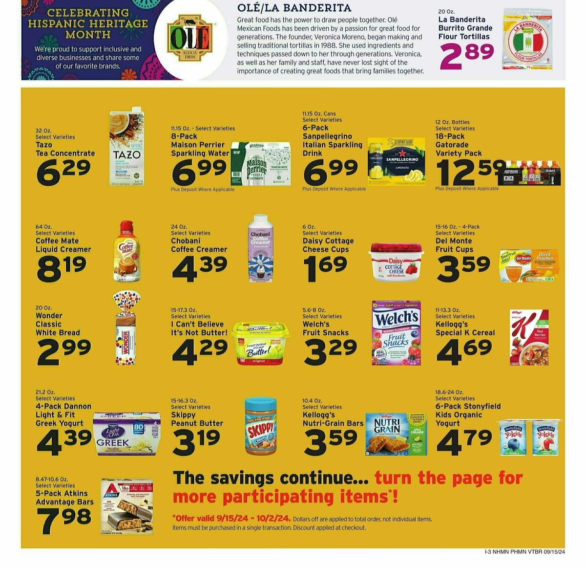 Hannaford Weekly Ad from September 15