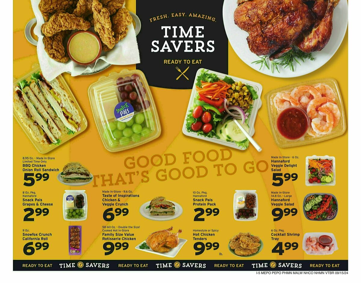 Hannaford Weekly Ad from September 15