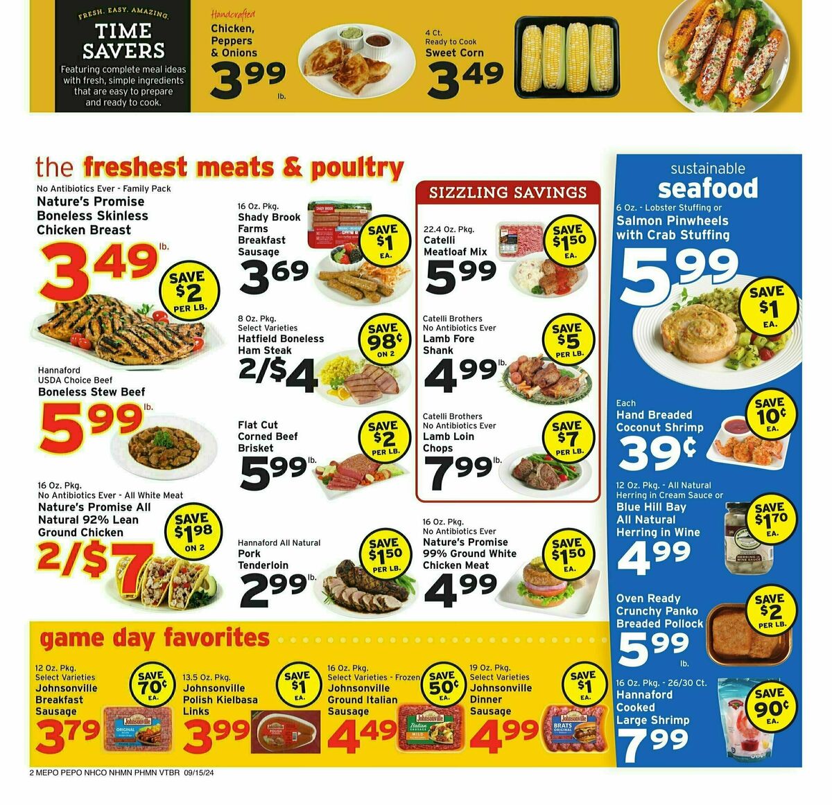 Hannaford Weekly Ad from September 15