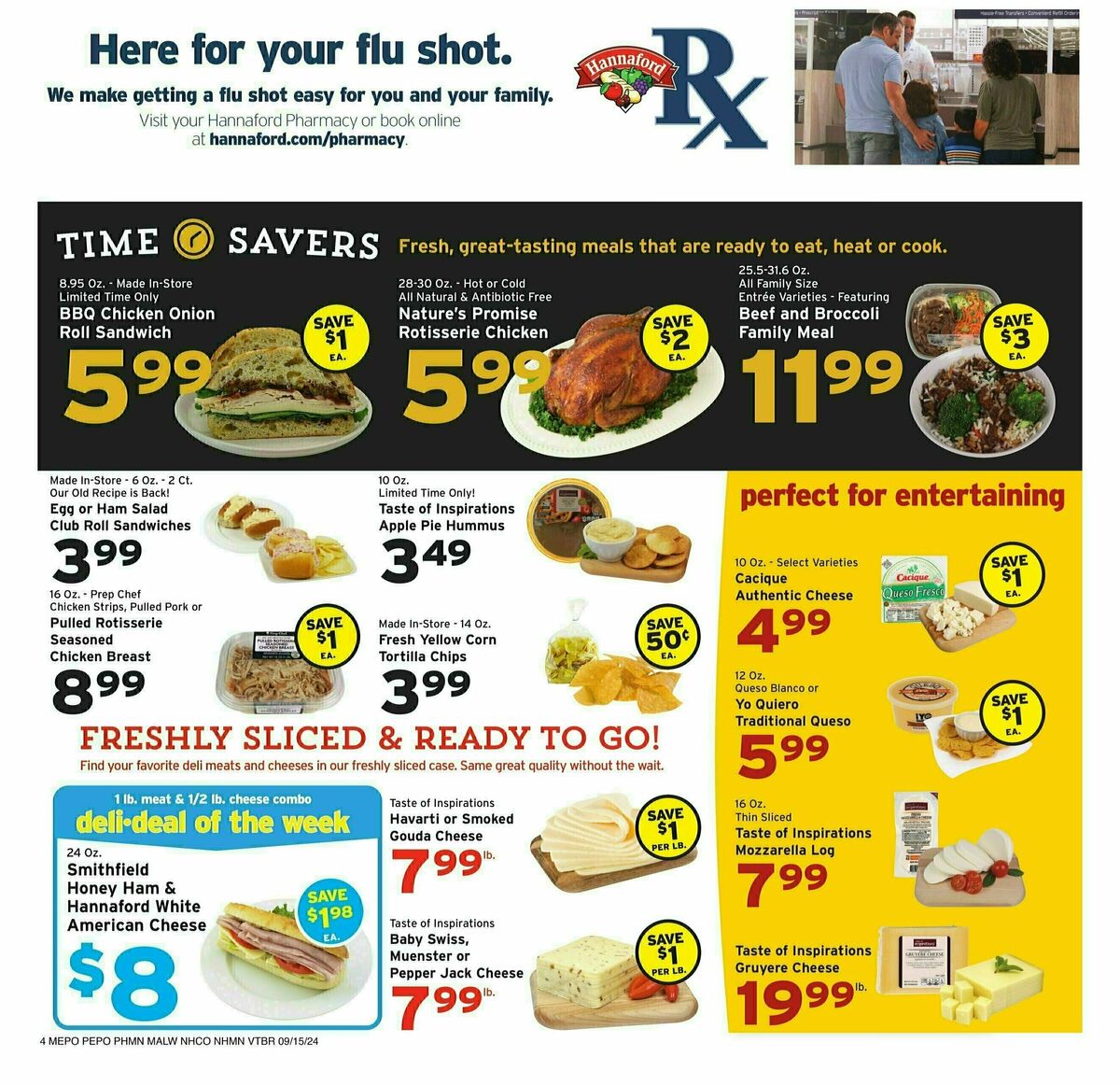 Hannaford Weekly Ad from September 15