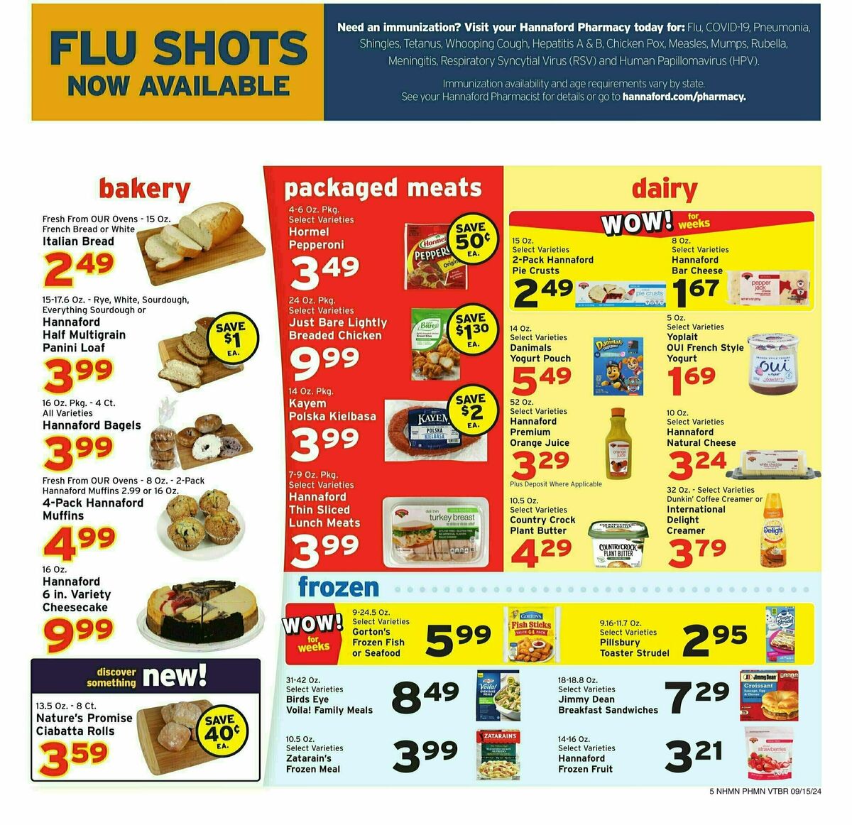 Hannaford Weekly Ad from September 15