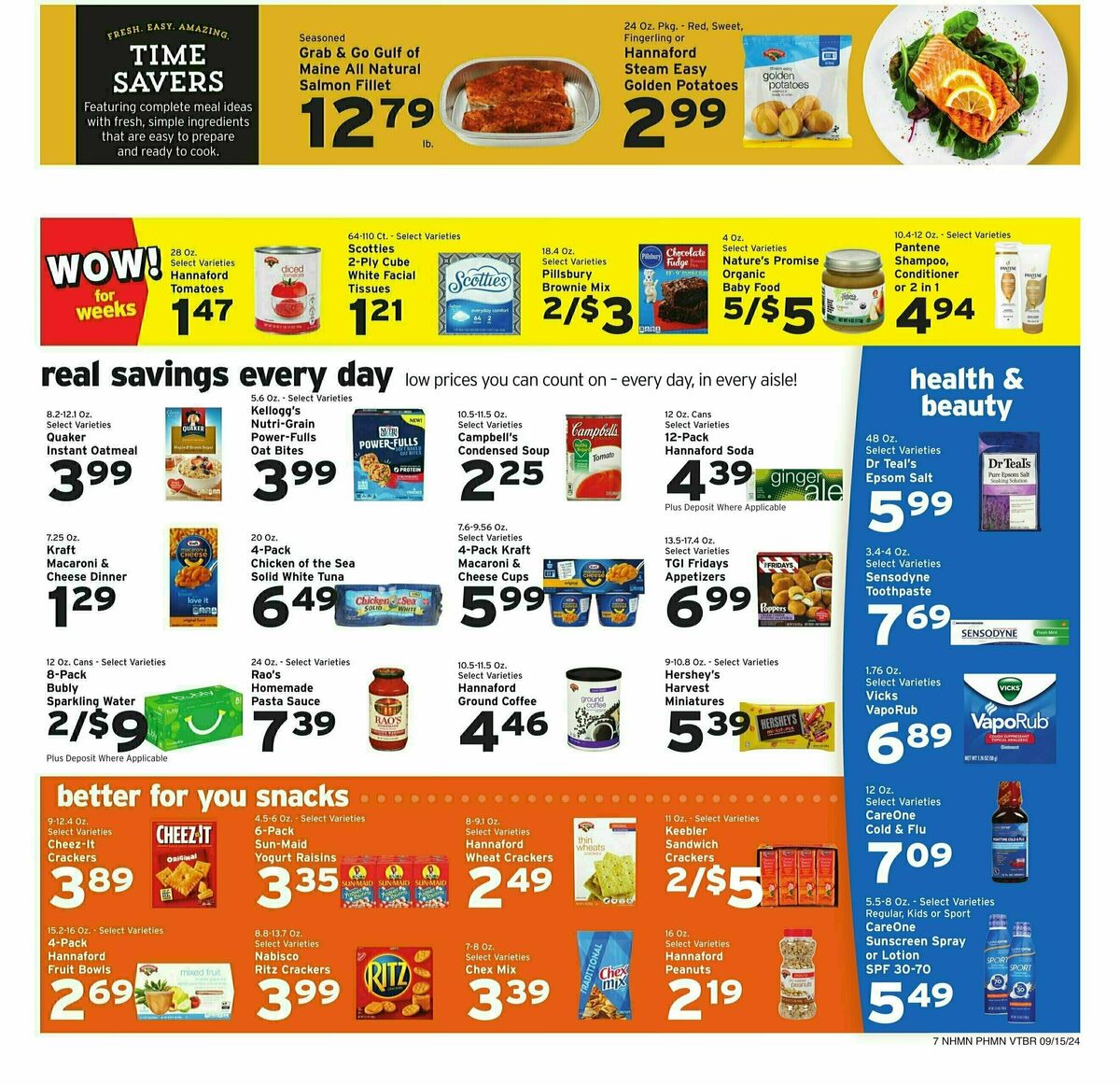 Hannaford Weekly Ad from September 15