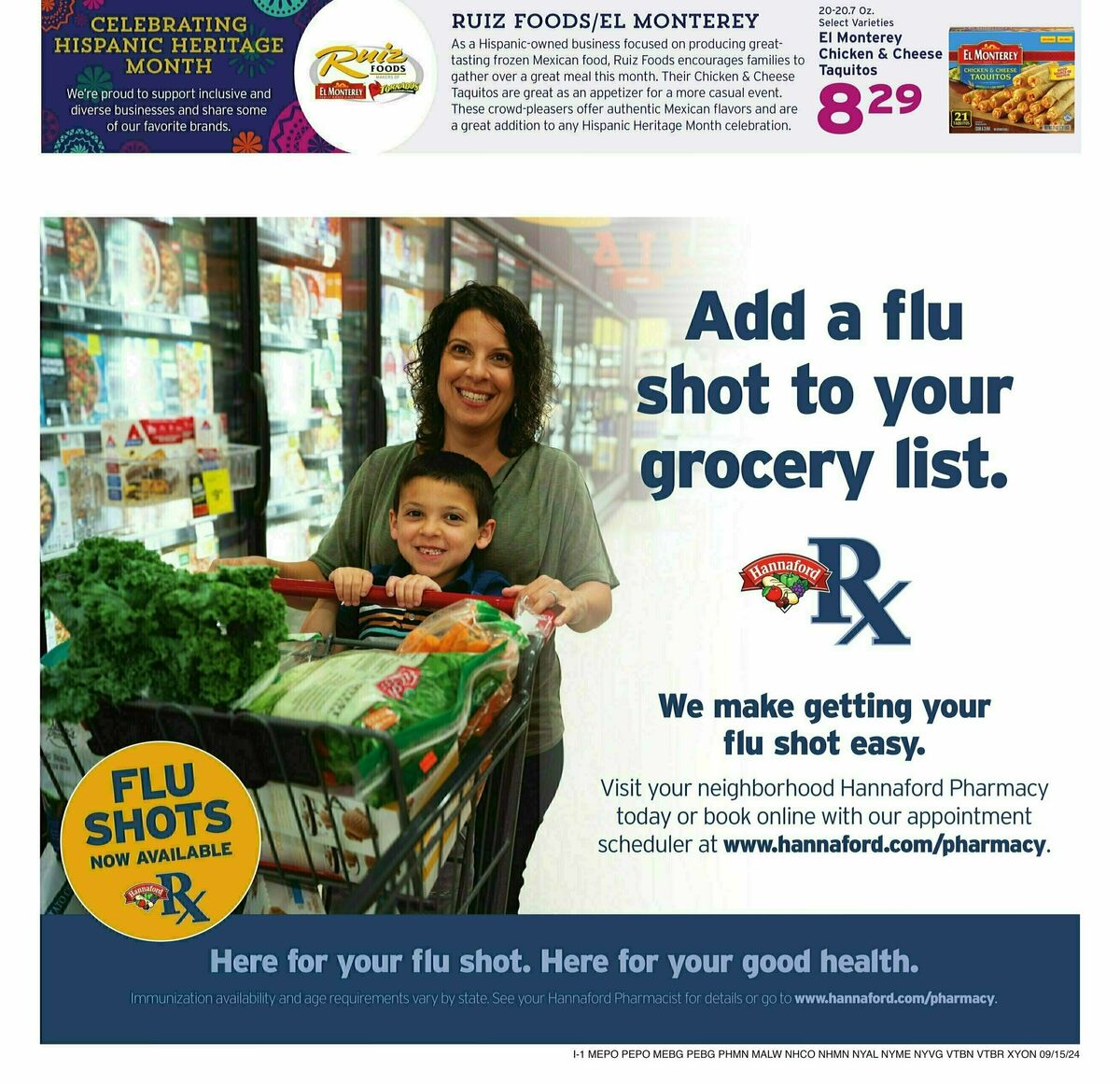 Hannaford Weekly Ad from September 15