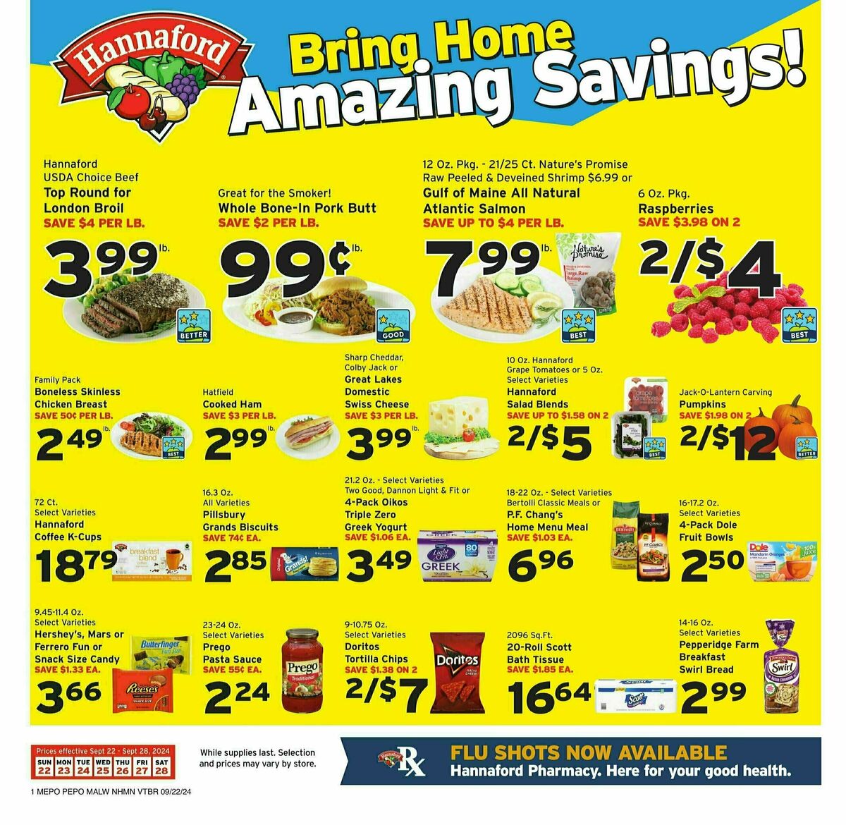 Hannaford Weekly Ad from September 22