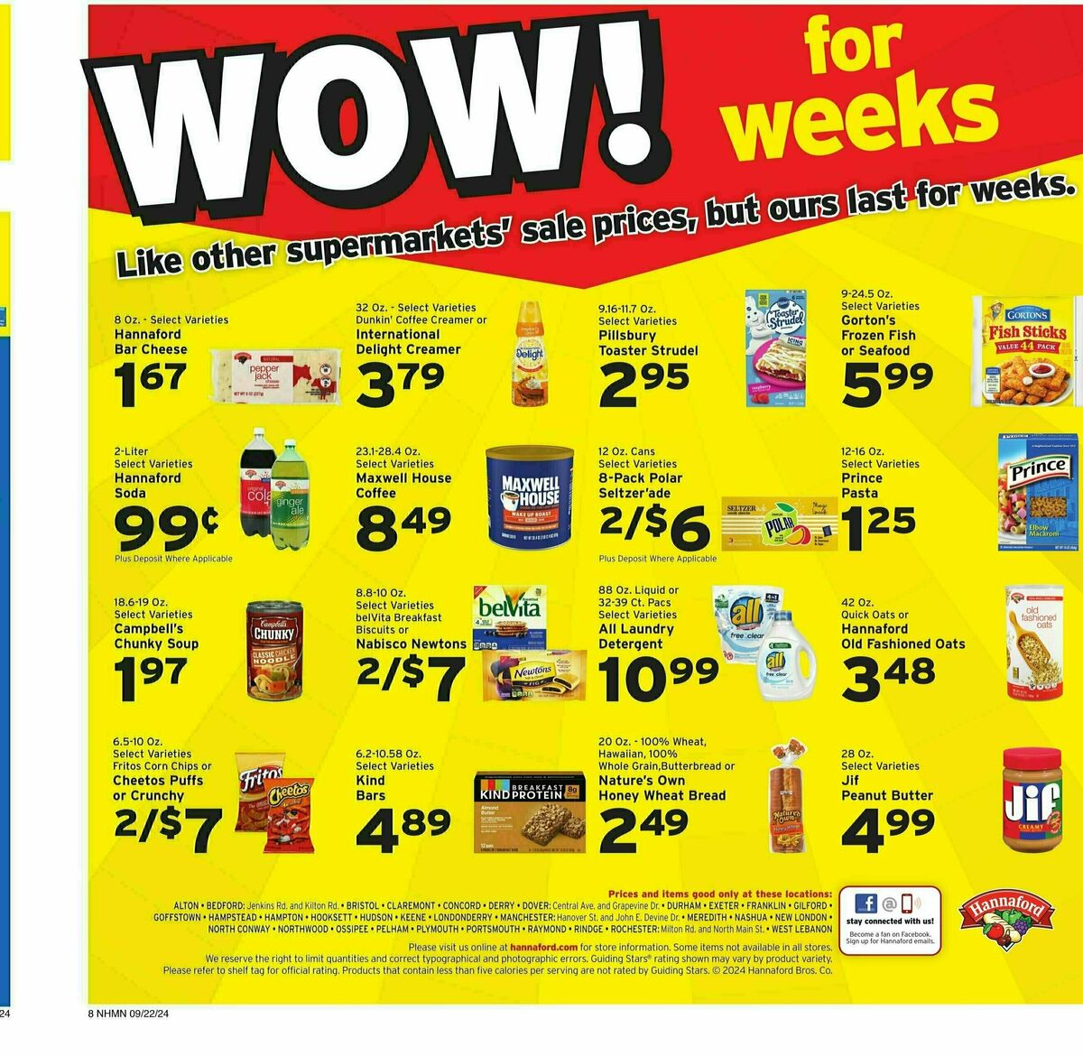 Hannaford Weekly Ad from September 22