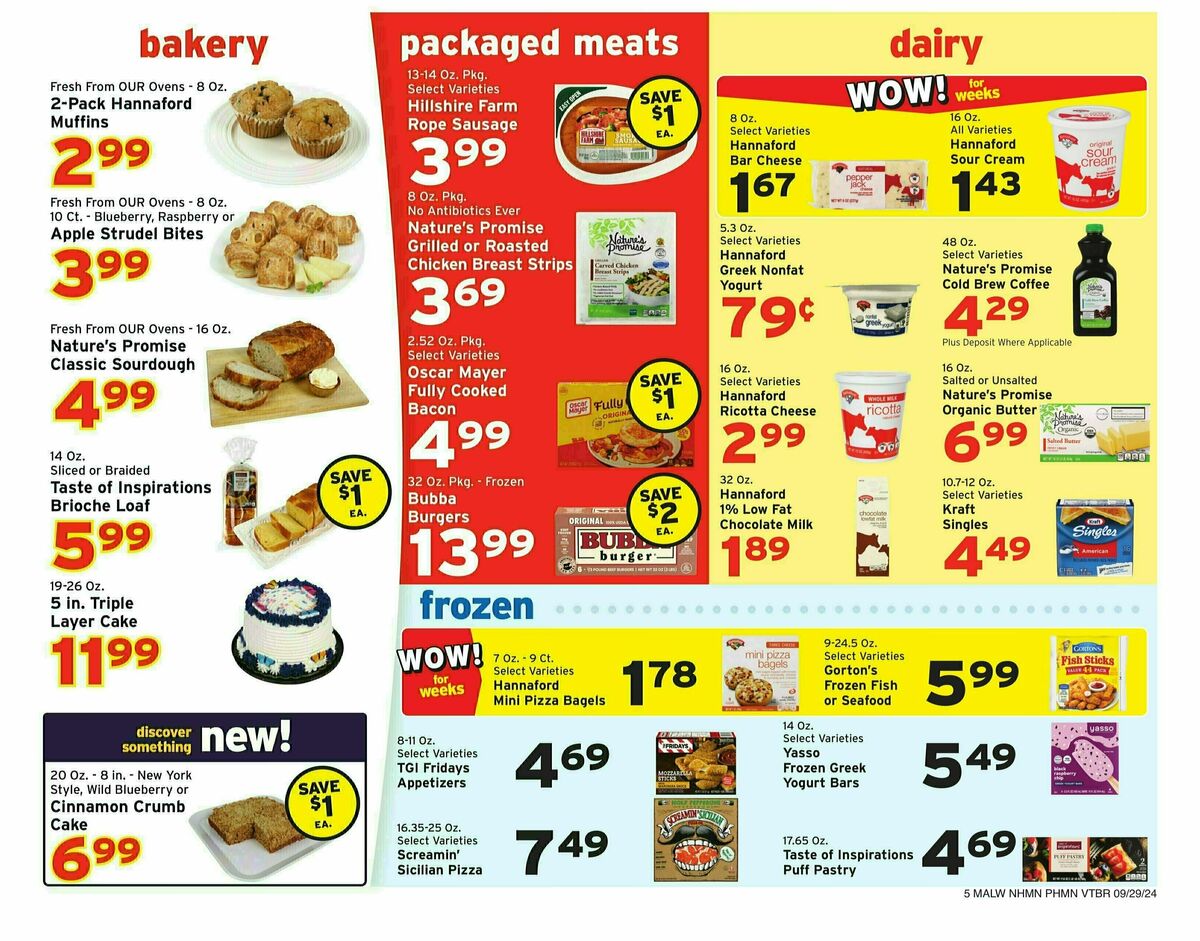 Hannaford Weekly Ad from September 29