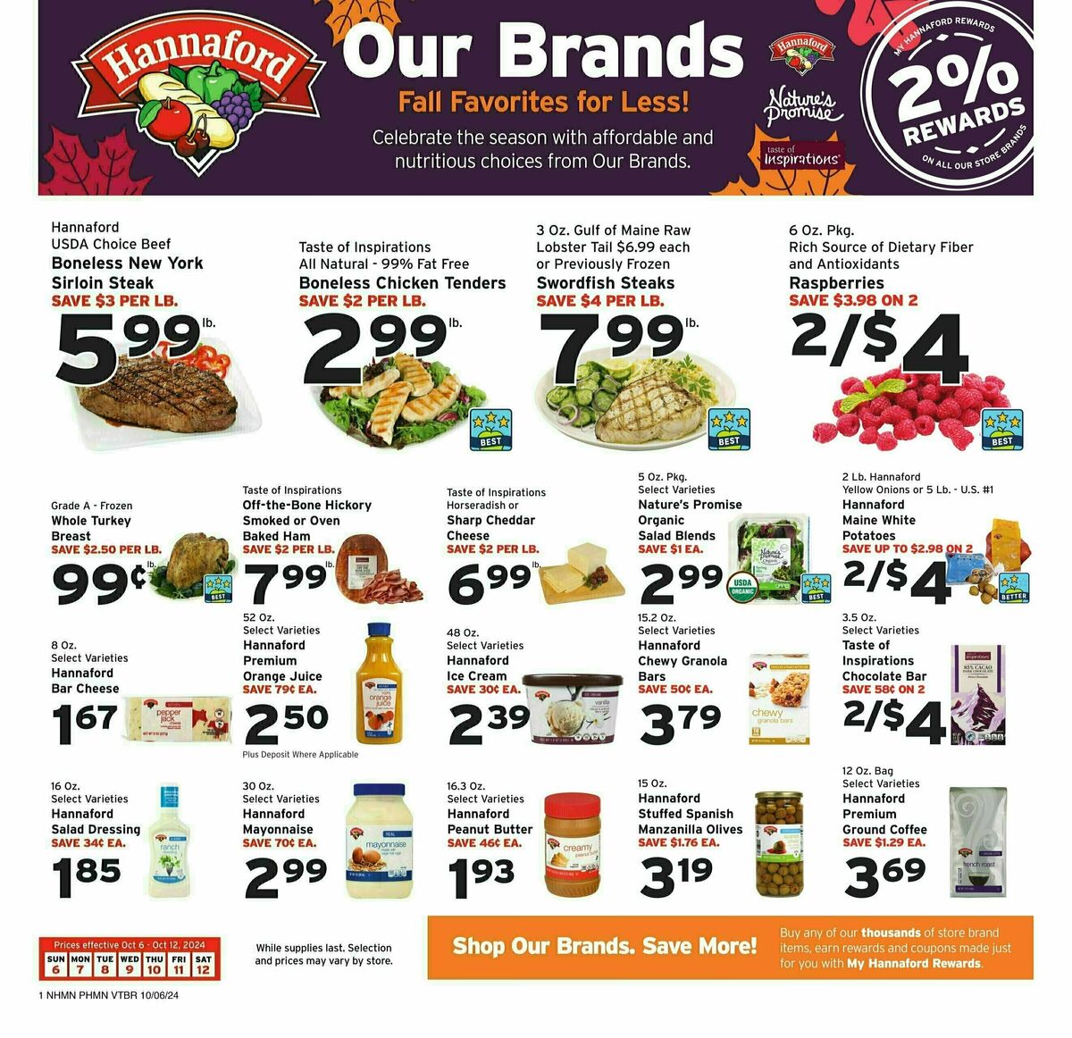 Hannaford Weekly Ad from October 6