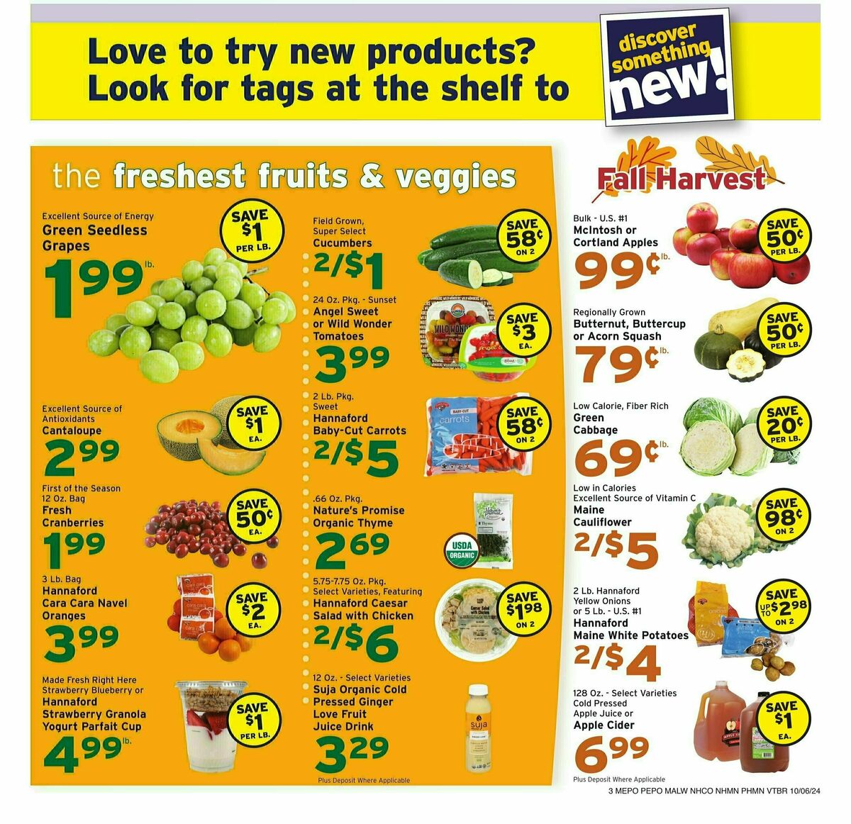 Hannaford Weekly Ad from October 6