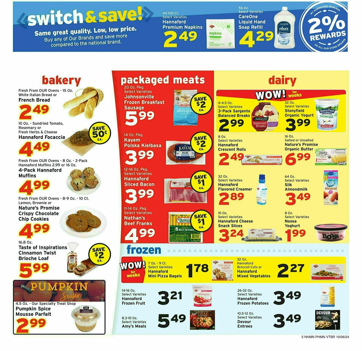 Hannaford Weekly Ad from October 6