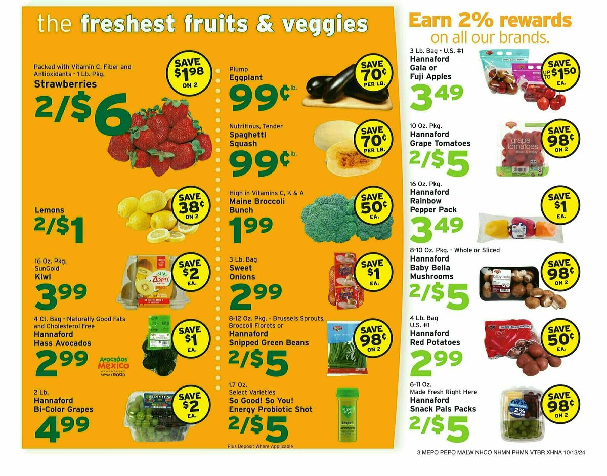 Hannaford Weekly Ad from October 13