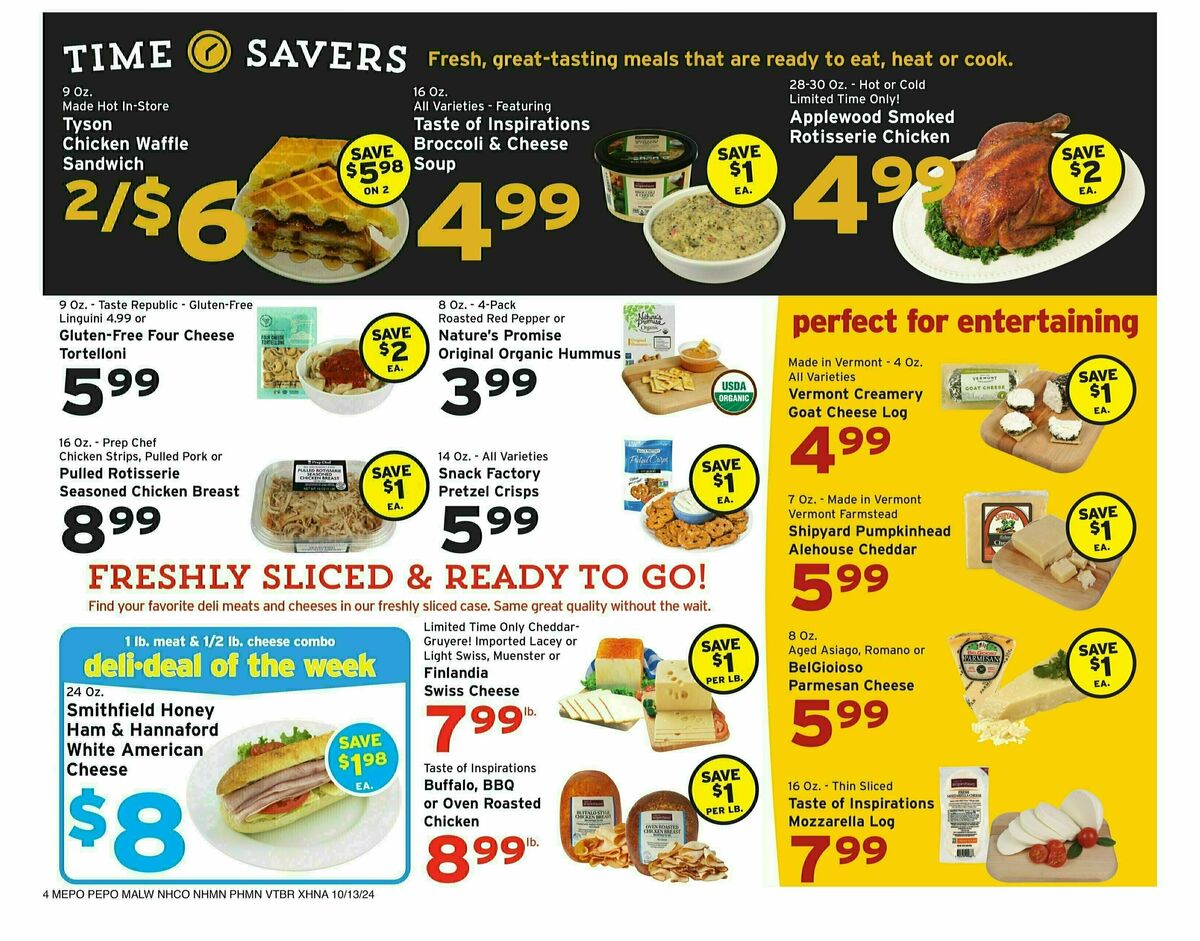 Hannaford Weekly Ad from October 13