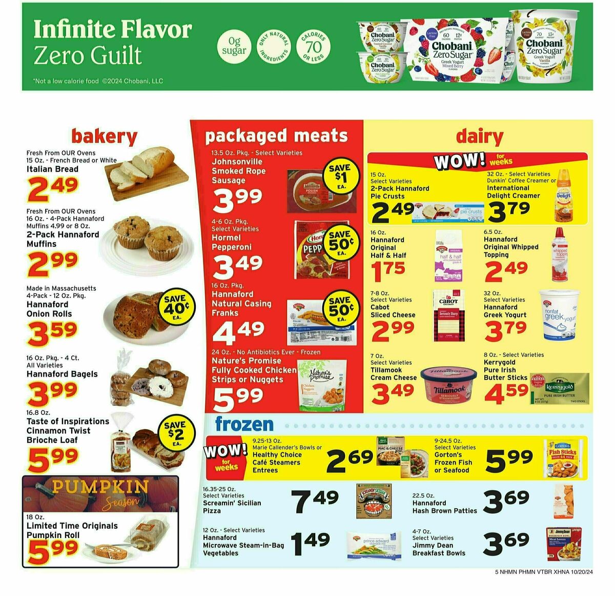 Hannaford Weekly Ad from October 20