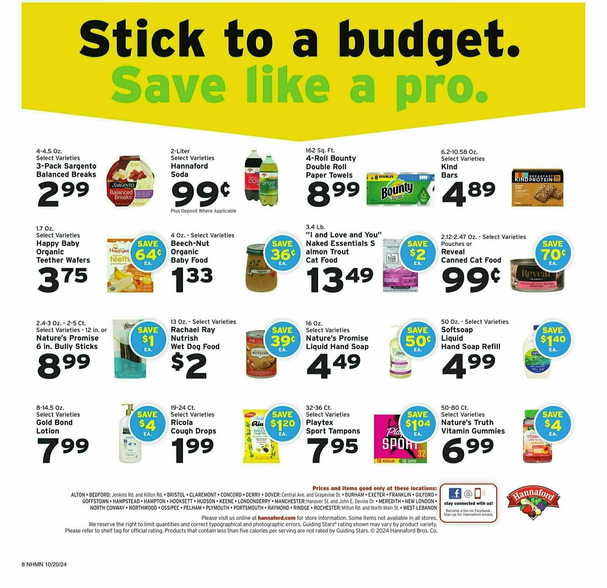 Hannaford Weekly Ad from October 20