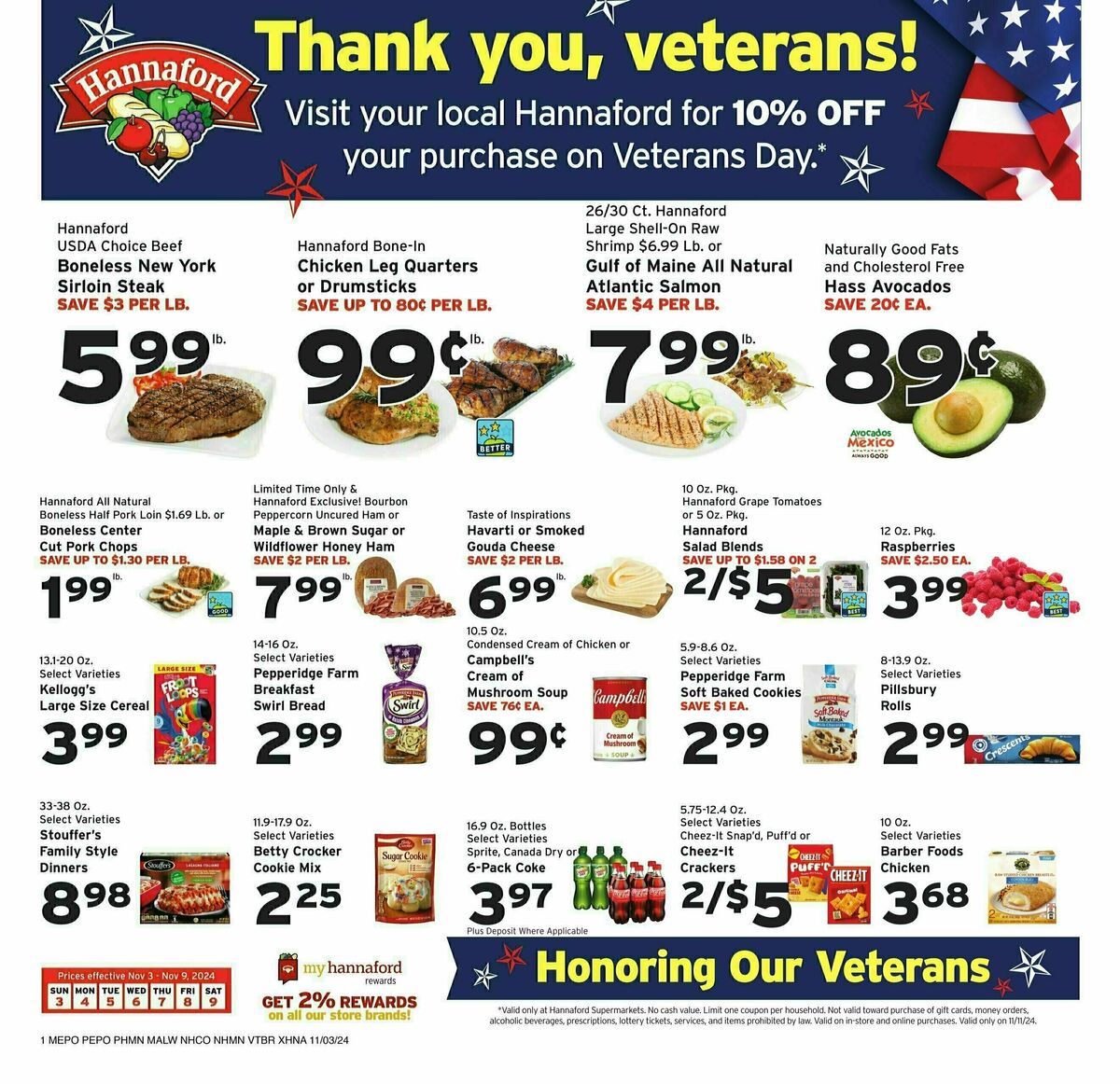 Hannaford Weekly Ad from November 3