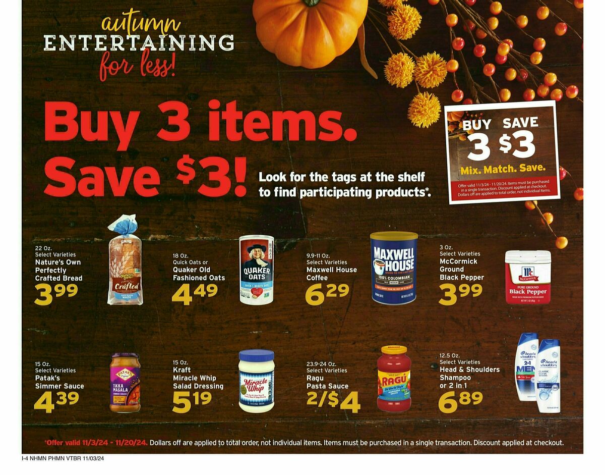 Hannaford Weekly Ad from November 3