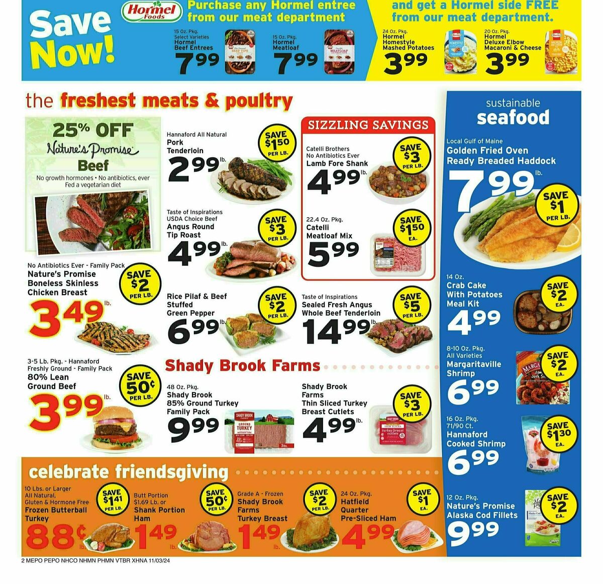 Hannaford Weekly Ad from November 3