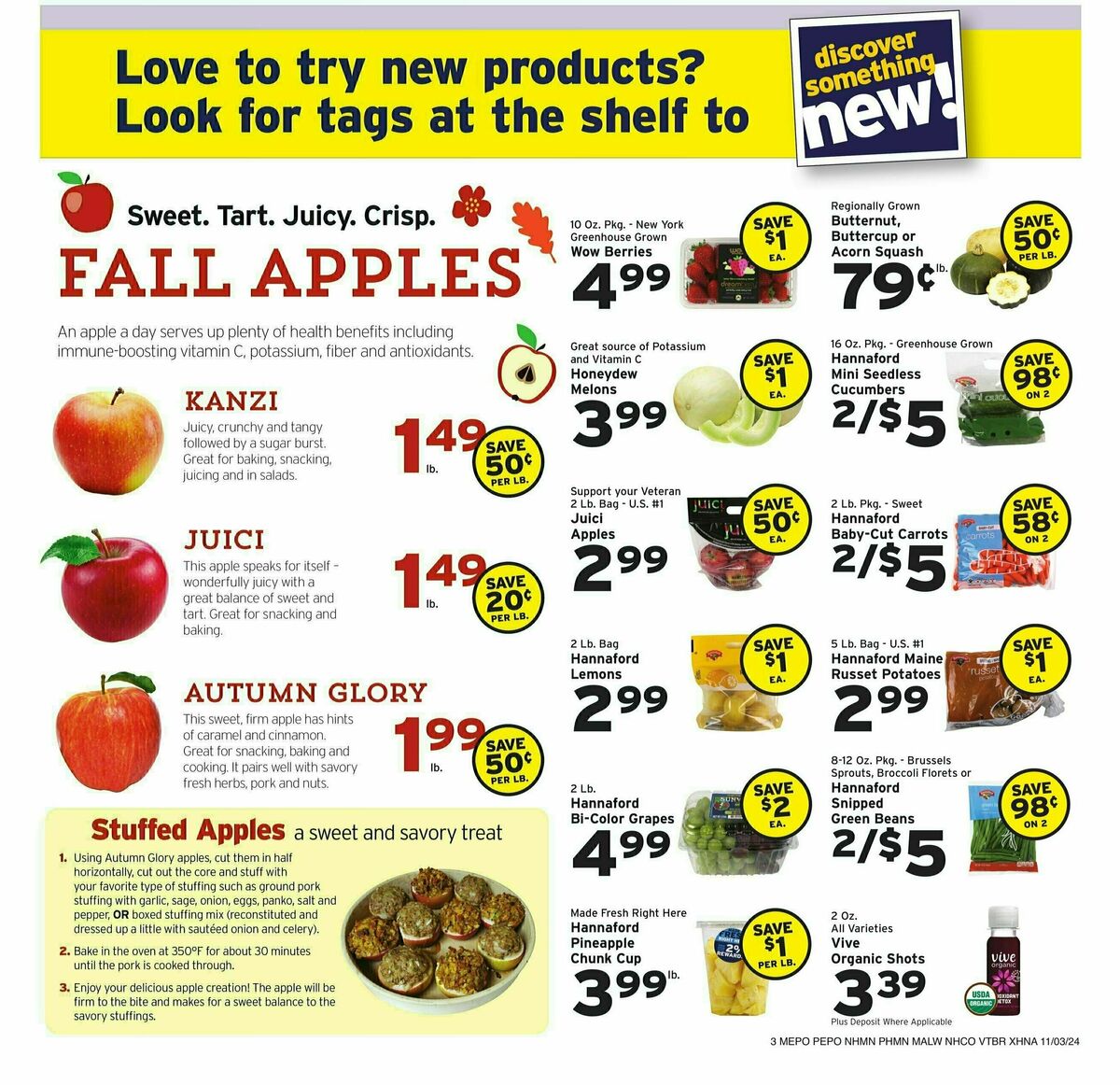 Hannaford Weekly Ad from November 3