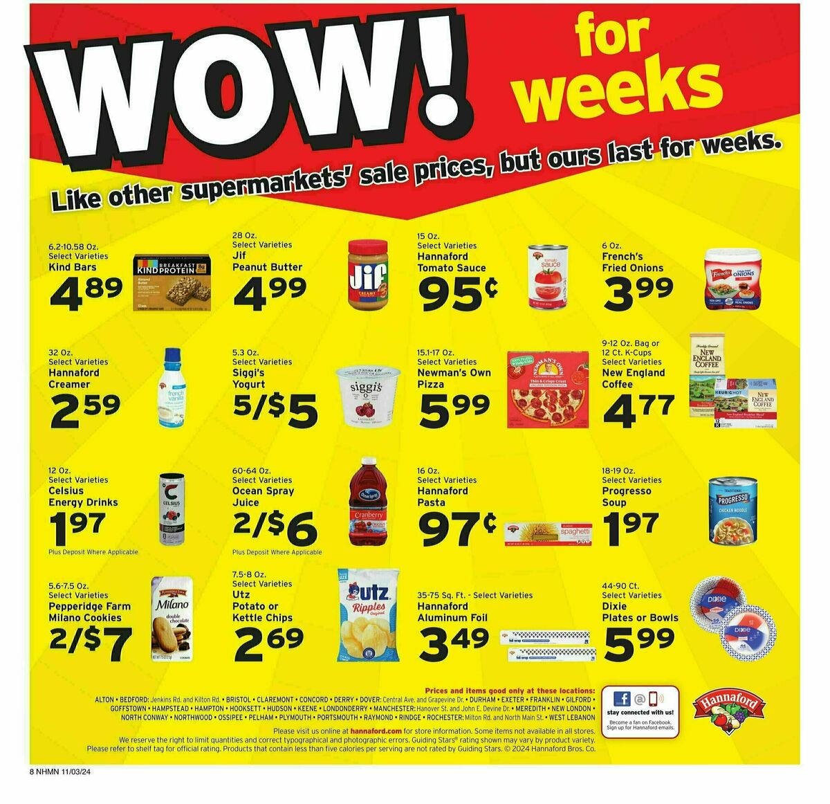 Hannaford Weekly Ad from November 3