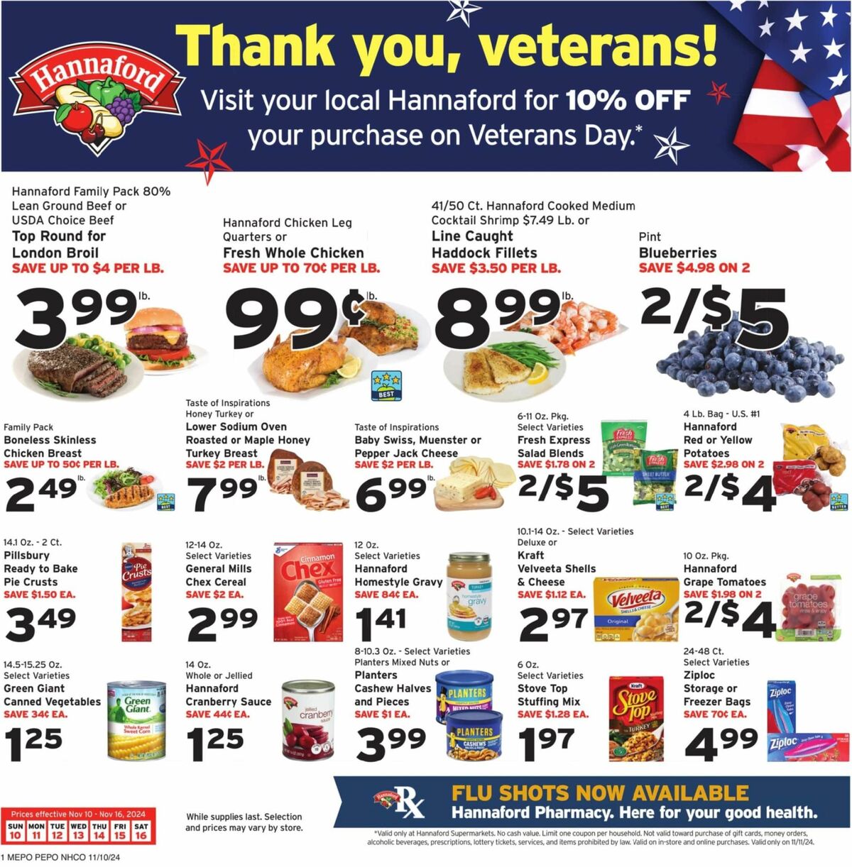 Hannaford Weekly Ad from November 10